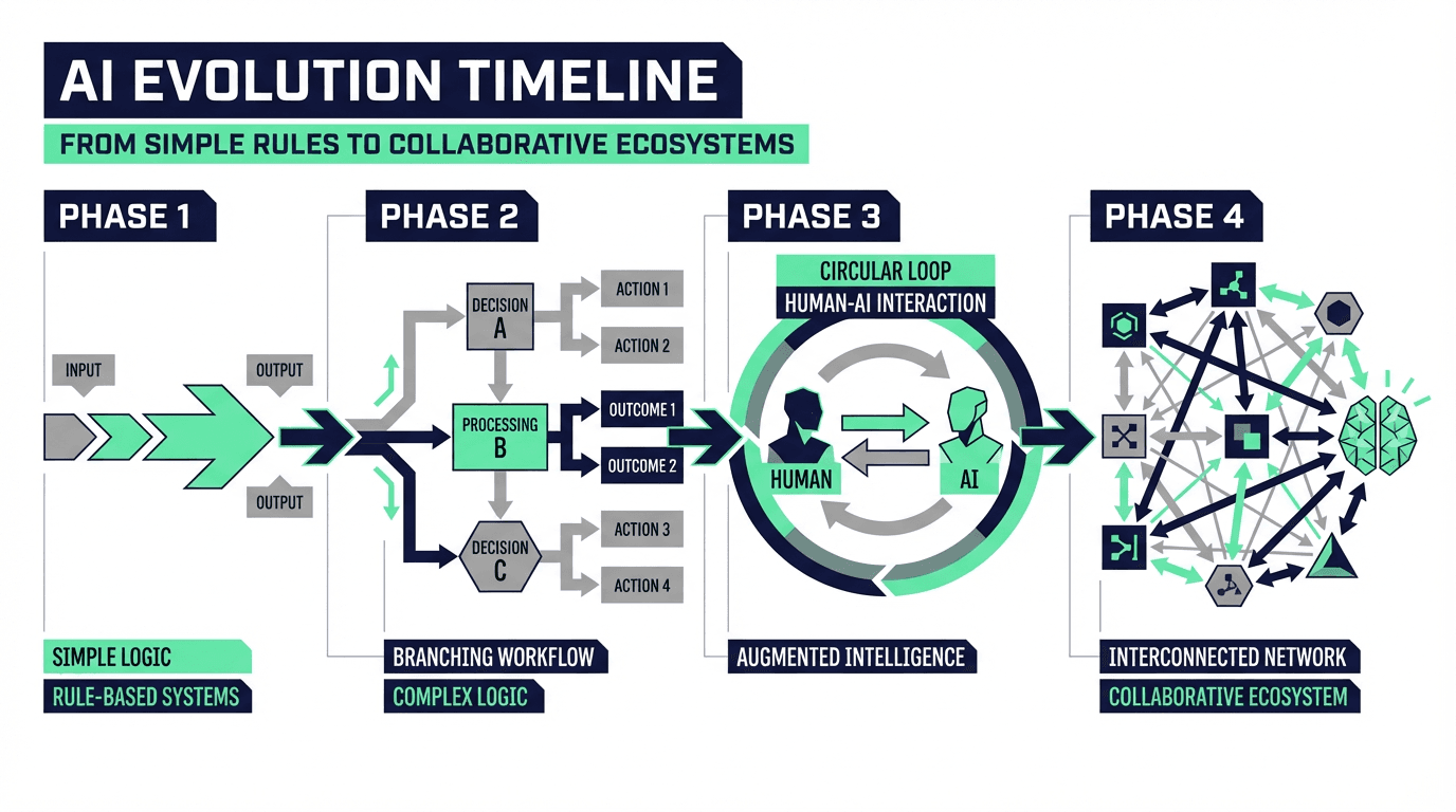 De evolutie van AI-agents in vier fases